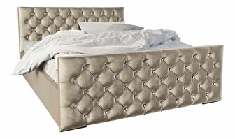 Bračni krevet 160 cm Quintin (bež) (s podnicom i prostorom za odlaganje)
