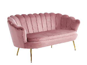 Sofa Nolano (ružičasta + zlatna)