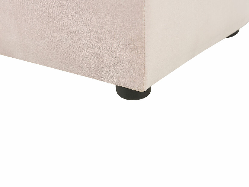 Bračni krevet 180 cm NAIROBI (tekstil) (svijetlo ružičasta) (s podnicom)