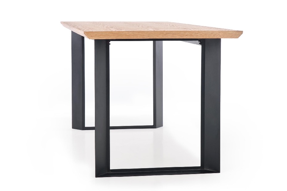 Blagovaonski stol Herius (hrast prirodni + crna) (za 6 osoba)