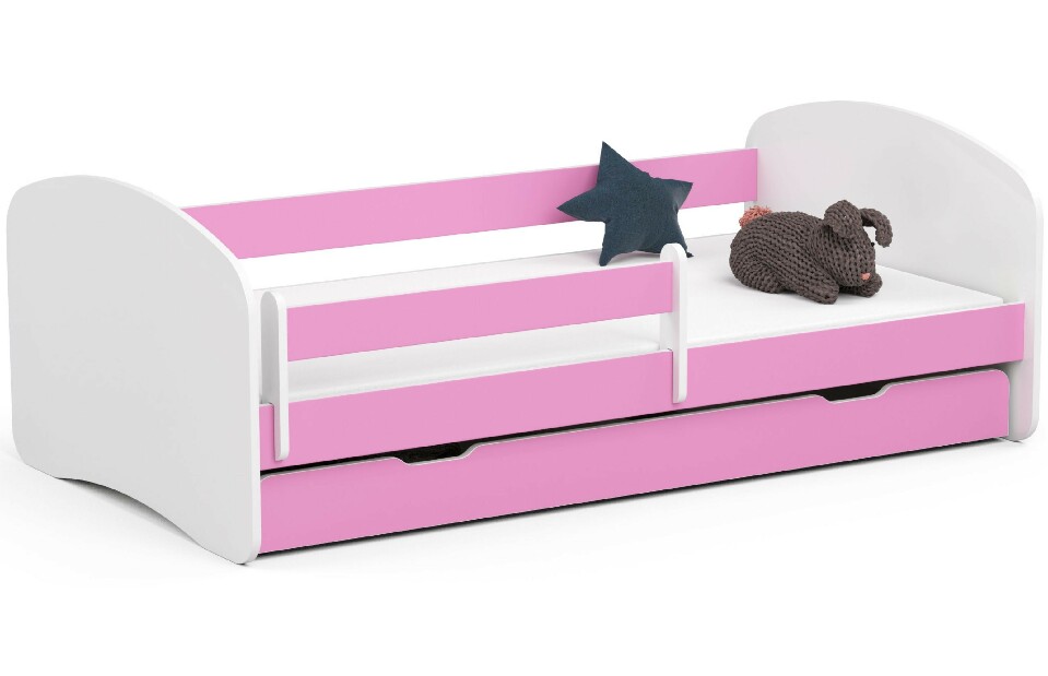 Dječji krevet Pranshi III (ružičasta) (s madracem)