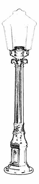 Vanjska podna svjetiljka Suleiman (crna)