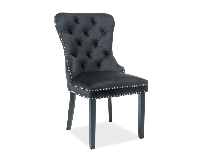 Blagovaonska stolica Aurore Velvet (crna) *trgovina