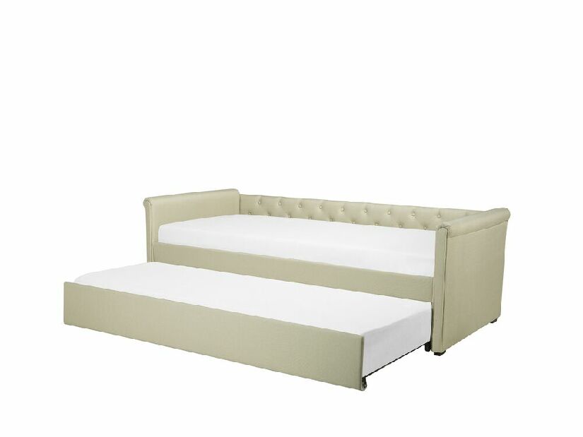 Krevet na razvlačenje 90 cm LISABON (s podnicom) (bež)