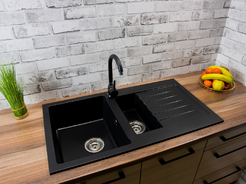 Kuhinjski sudoper Altava (crna) (bez otvora za bateriju) (D)