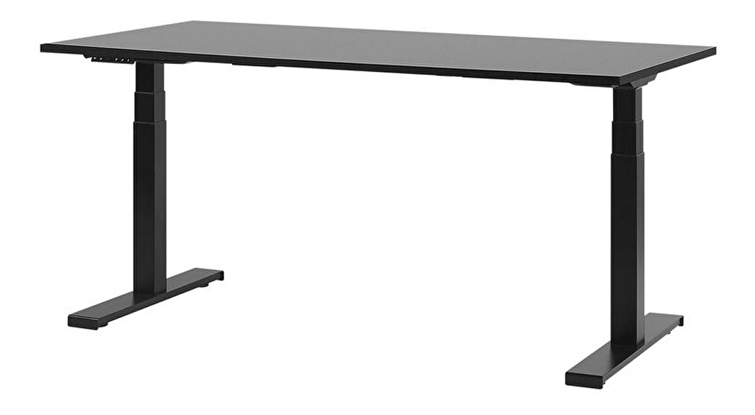 Pisaći stol- DESIRA II (160x72 cm) (crna) (el. podesiv)