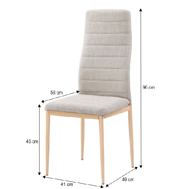 Blagovaonska stolica 6 ks. Collort nova (bež + bukva) *rasprodaja