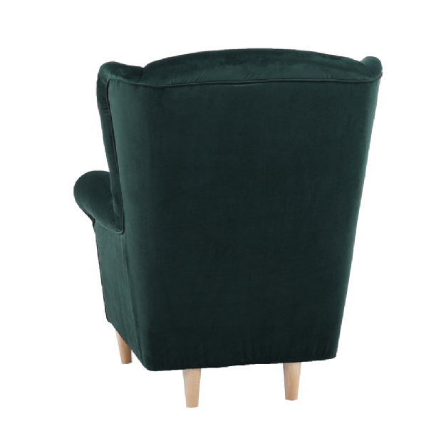 Fotelja s tabureom Aevo (smaragdna)