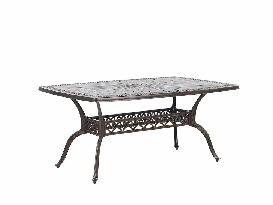 Vrtni stol 165 cm LIZZI (aluminij) (smeđa) (za 6 osoba)