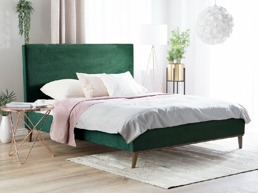 Bračni krevet 160 cm BARON (s podnicom) (zelena)