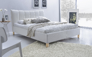 Bračni krevet 160 cm Sherill (bijela) (S podnicom) 