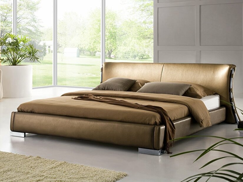 Bračni krevet 180 cm PARNAS (s podnicom) (zlatna) *trgovina