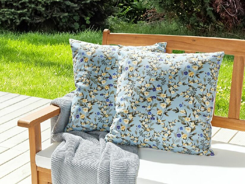 Set 2 ukrasna jastuka 45 x 45 cm Vally (plava)