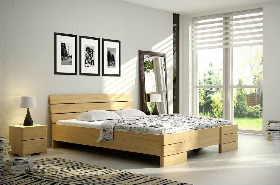 Bračni krevet 160 cm Lorenskog High (bor) 