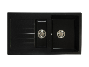 Kuhinjski sudoper Altava (crna) (sa 2 otvora za bateriju) (L)