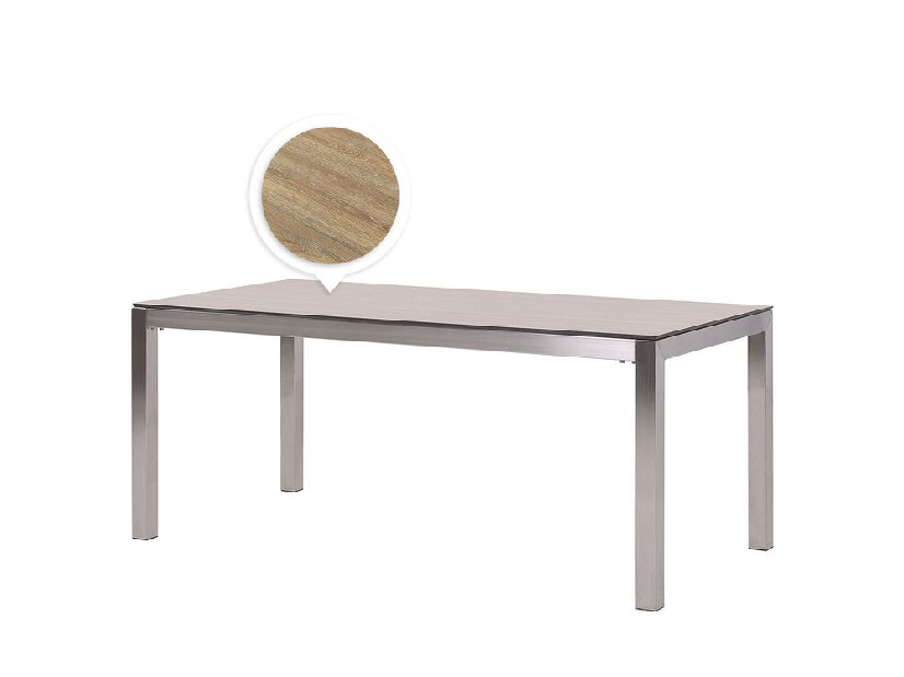 Vrtni stol GROSSO 180 (smeđa) (svijetlo drvo) (za 6 osoba)