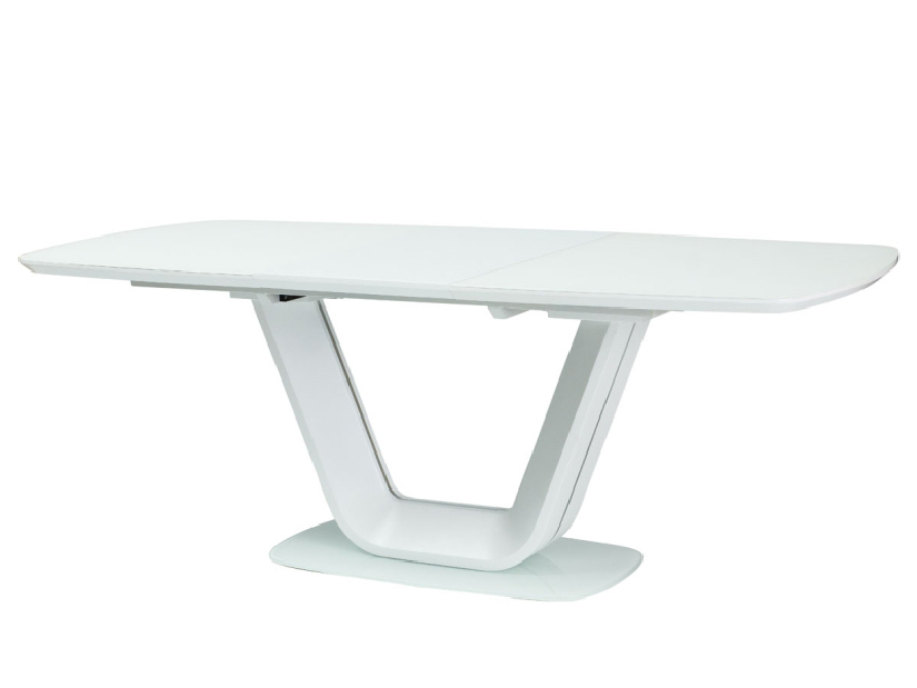 Blagovaonski stol na razvlačenje 140-200 cm Amanda (bijela + bijela) (za 8 i više osoba)
