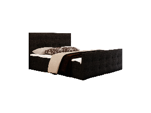 Bračni krevet Boxspring 160 cm Milagros 2 (crna) (s madracem i prostorom za odlaganje)