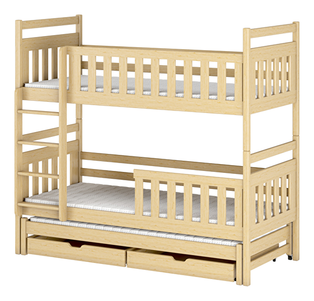 Dječji krevet 90 x 190 cm KRISTY (s podnicom i prostorom za odlaganje) (borovina)