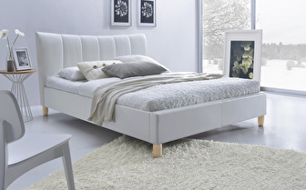 Bračni krevet 160 cm Sherill (bijela) (S podnicom)  