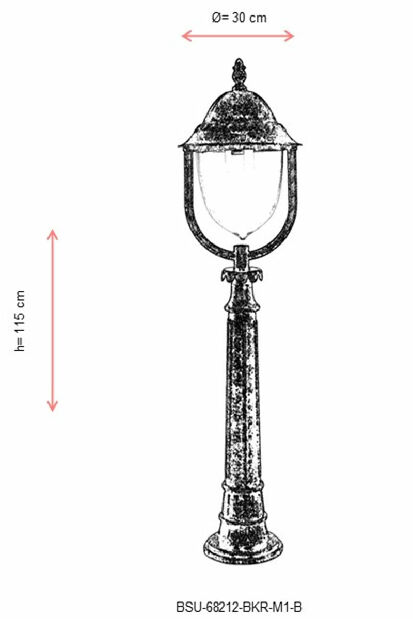 Vanjska podna svjetiljka Atif (smeđa)