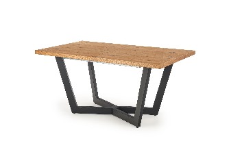 Blagovaonski stol Masya (hrast svijetli + crna) (za 6 do 8 osoba)