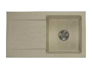 Kuhinjski sudoper Lemmion (bež) (s 1 otvorom za bateriju) (L)