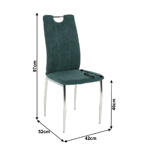 Blagovaonska stolica Odile new (azurna) 