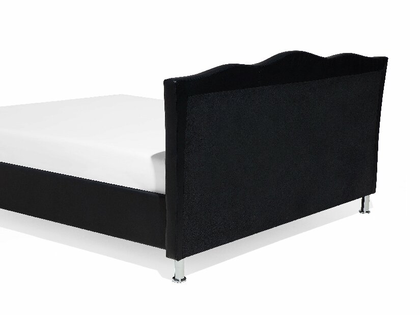 Bračni krevet 160 cm MATH (s podnicom i prostorom za odlaganje) (crna)