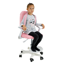 Dječja stolica za s bazom i remenima Aureola (ružičasta+ bijela)