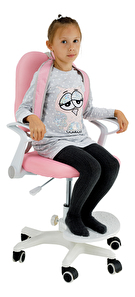 Dječja stolica s bazom i remenima Aureola (ružičasta+ bijela)