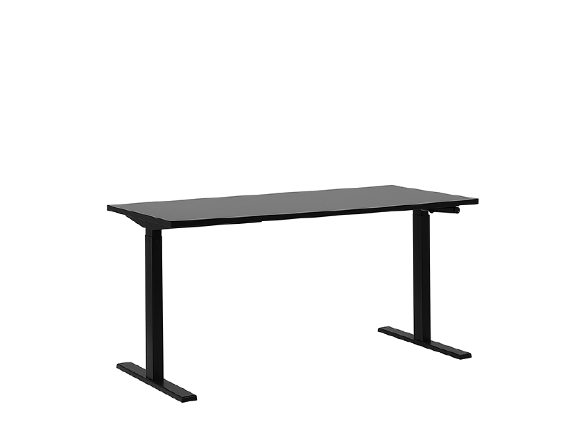 Pisaći stol UPPER II (160 x 72 cm) (MDF) (crna) (ručno podesiv)