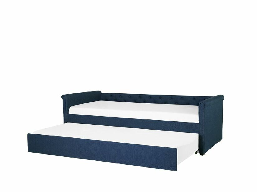 Krevet na razvlačenje 90 cm LISABON (s podnicom) (plava)