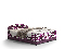 Bračni krevet  Boxspring 140 cm Orlando (uzorak + ljubičasta) (s madracem i prostorom za odlaganje)
