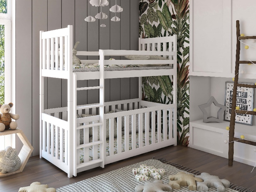 Dječji krevet 80 x 180 cm Cristine (s podnicom i prostorom za odlaganje) (bijela)