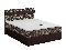 Bračni krevet Boxspring 180x200 cm Mimosa (s podnicom i madracem) (crna + smeđa)