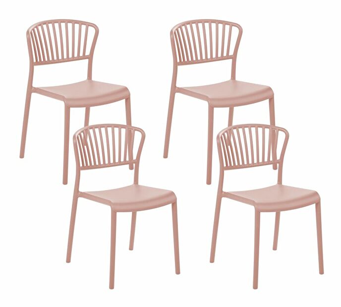 Set blagovaonskih stolica (4 kom.) Geronimo (ružičasta)