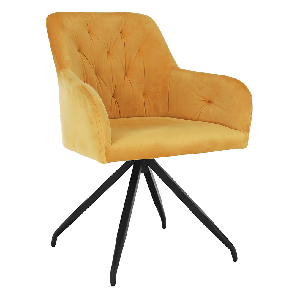 Dizajnerska okretna fotelja Vavien (boja senfa)