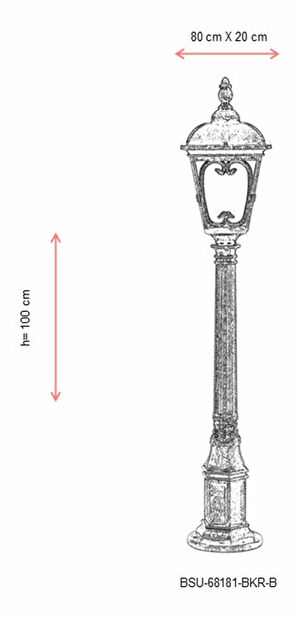 Vanjska podna svjetiljka Ayana (smeđa)