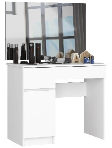 Toaletni stolić Parijat (bijela) (s ogledalom) (L)