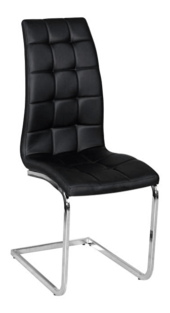 Blagovaonska stolica Cli (crna + krom) 
