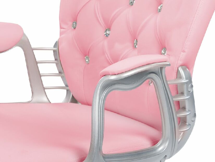 Uredska stolica Princie (ružičasta ekokoža)