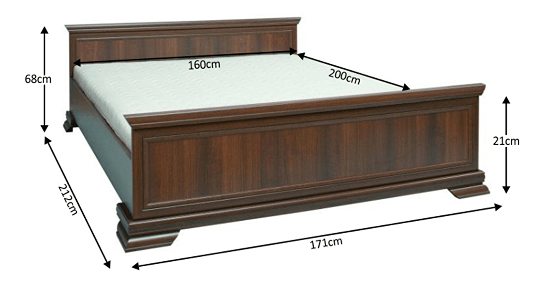 Bračni krevet 160 cm Kraz KLS (S podnicom) 