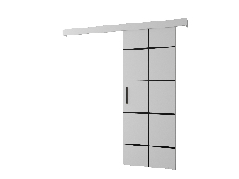 Klizna vrata 90 cm Sharlene III (bijela mat + bijela mat + crna)