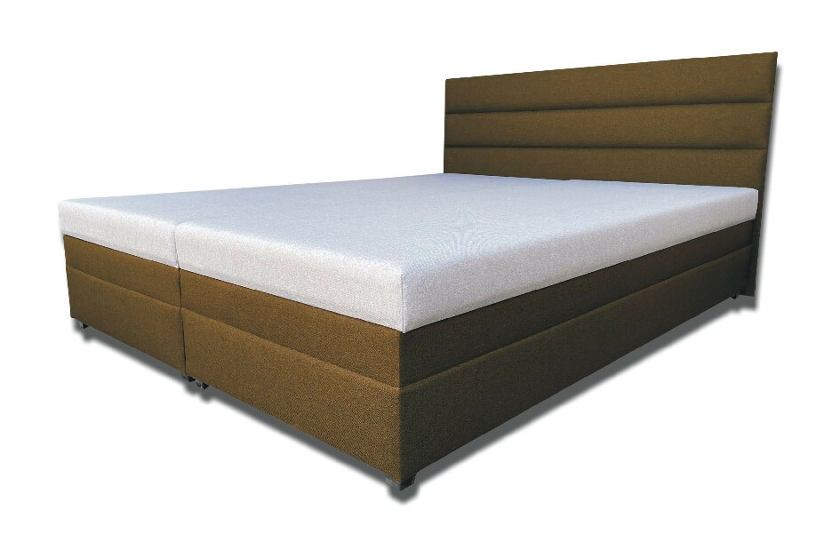 Bračni krevet 160 cm Rebeka (s pjenastim madracima) (čokolada-smeđa)