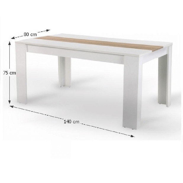 Blagovaonski stol Betul New 140 (za 6 osoba) 