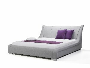 Bračni krevet 160 cm NICE (s podnicom) (siva)