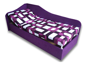 Jednostruki krevet (kauč) 80 cm Abigail (Gusto 10 + Ljubičasta 49) (L)