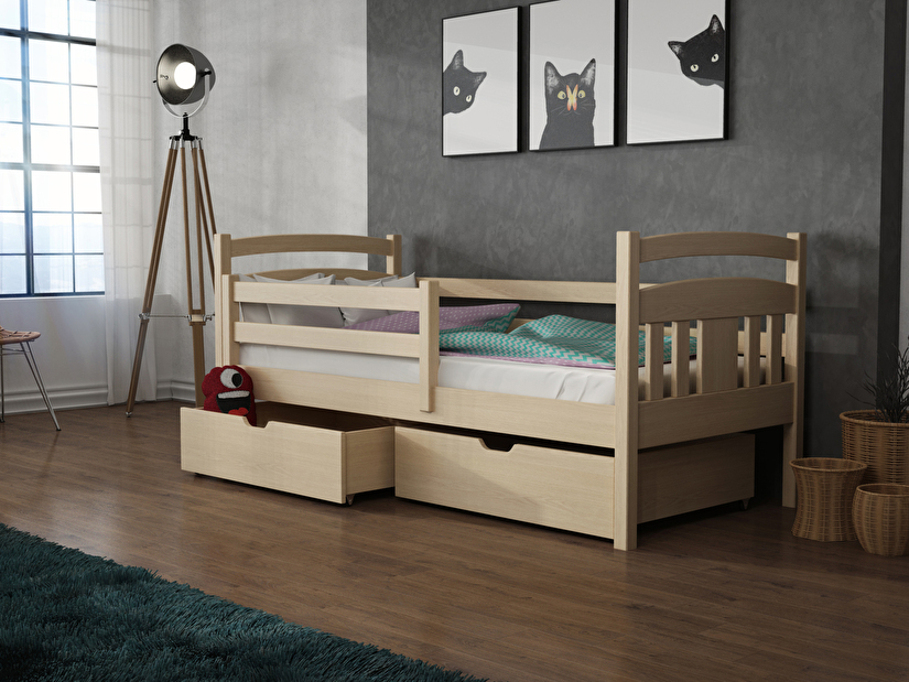 Dječji krevet 80 x 180 cm Kayla (s podnicom i prostorom za odlaganje) (borovina)