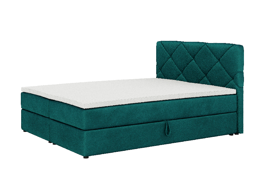Bračni krevet Boxspring 160x200 cm Karum(s podnicom i madracem) (zelena)